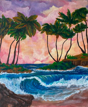 Been Feeling Some Type Of Way, Acrylic on 18x24 in Canvas, 2021