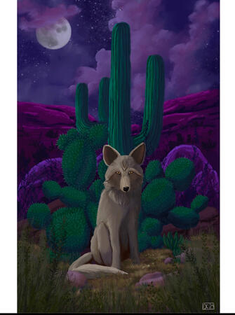 Desert Protector, Digital Painting, 2024