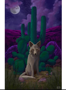 Desert Protector, Digital Painting, 2024