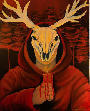 Ritual, Acrylic on 16x20 in Canvas, 2022