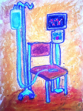 Living Hell, Oil Pastel on Paper, 2024