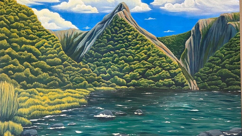 Mitre Peak, Acrylic on 5x4 ft Canvas - 4000$